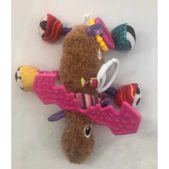 Lamaze Pink Moose Infant Hang Toy Rattle Teether - Picture 3 of 3